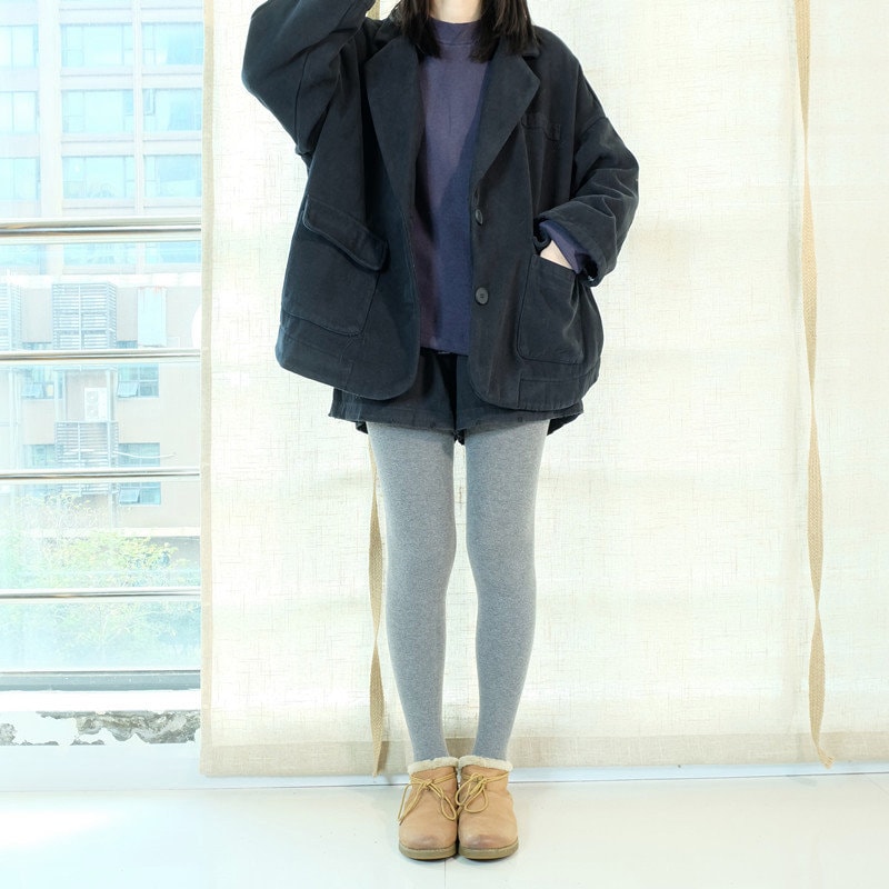 Unisex Cotton Windbreaker Jacket: Retro Button Front Coat