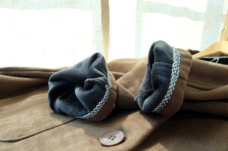 Unisex Cotton Windbreaker Jacket: Retro Button Front Coat
