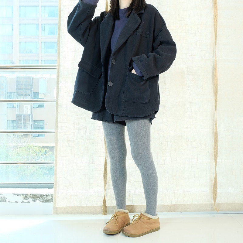 Unisex Cotton Windbreaker Jacket: Retro Button Front Coat