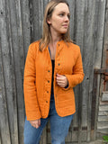 Quilted linen jacket, padded linen coat, Women Linen Blazer, Linen Jacket Short, Womens Jacket, Linen Jacket Natural, Linen Jacket