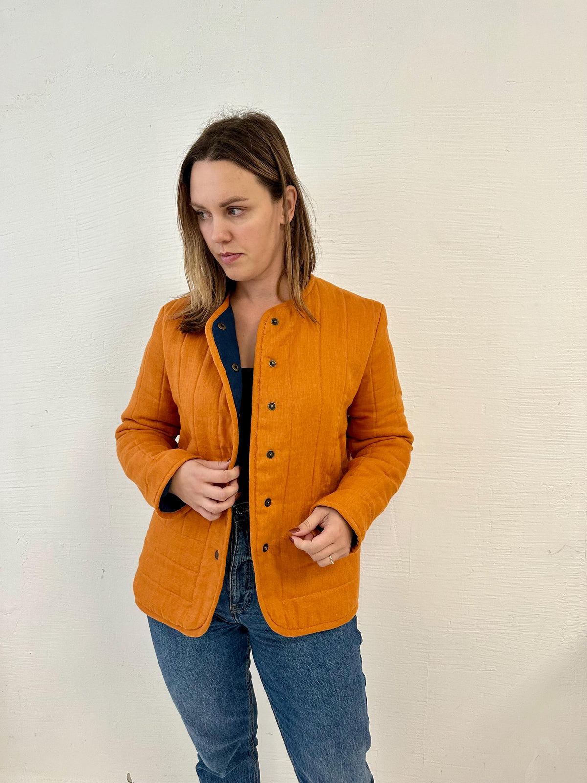 Quilted linen jacket, padded linen coat, Women Linen Blazer, Linen Jacket Short, Womens Jacket, Linen Jacket Natural, Linen Jacket