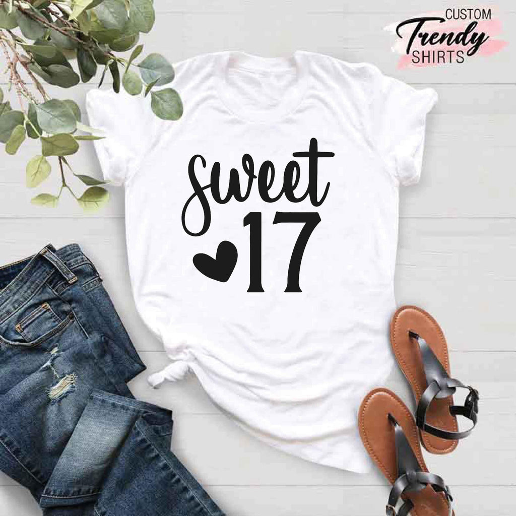17th Birthday Gifts for Girls, Girls Birthday Shirt, 17th Birthday Shirt, Birthday Shirt for Girls, Birthday Girl Shirt, 17th Birthday Gift