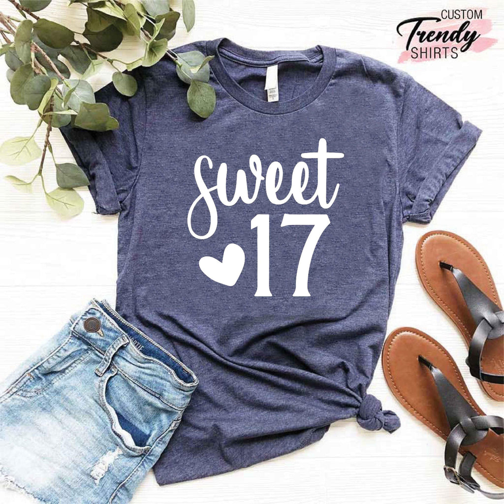 17th Birthday Gifts for Girls, Girls Birthday Shirt, 17th Birthday Shirt, Birthday Shirt for Girls, Birthday Girl Shirt, 17th Birthday Gift
