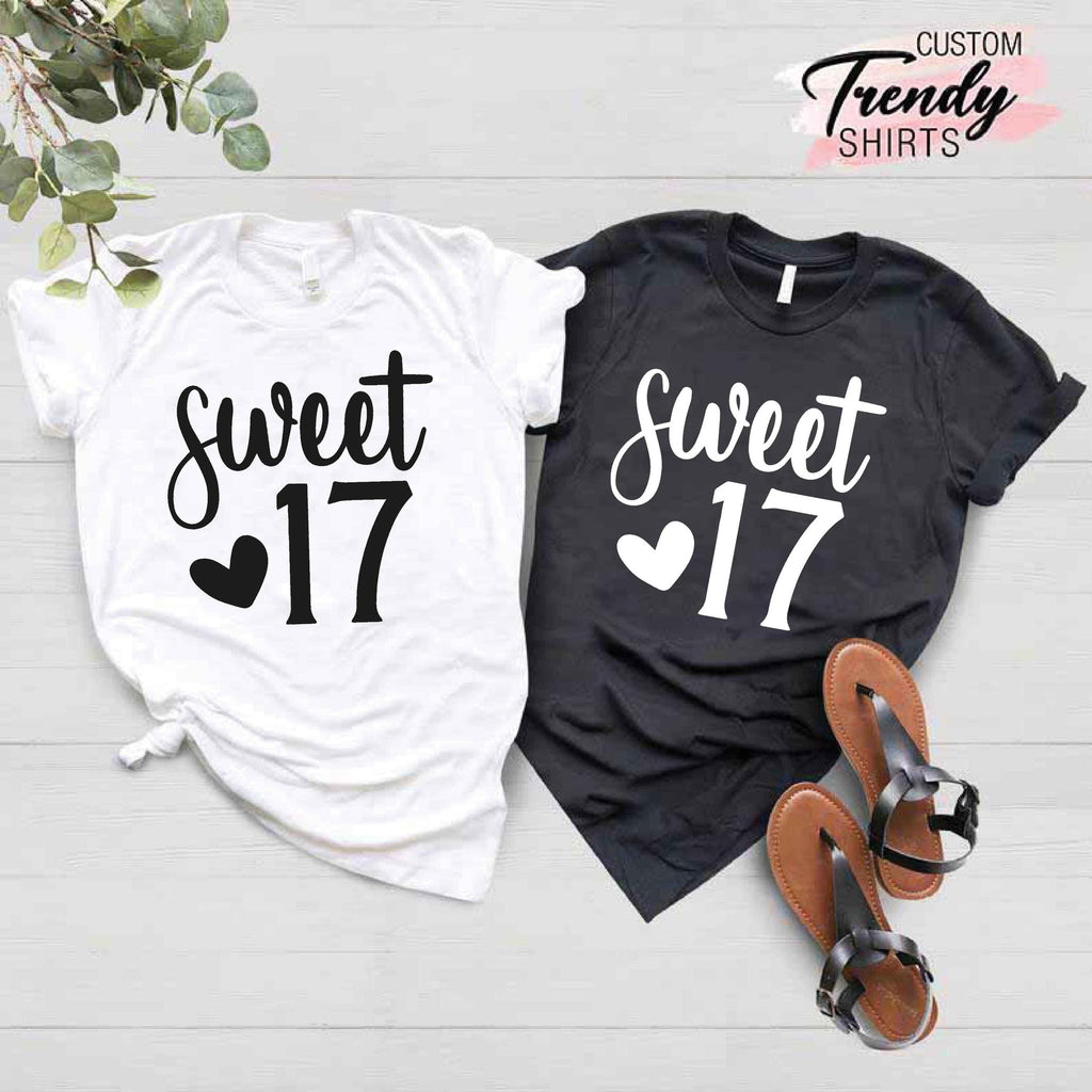 17th Birthday Gifts for Girls, Girls Birthday Shirt, 17th Birthday Shirt, Birthday Shirt for Girls, Birthday Girl Shirt, 17th Birthday Gift