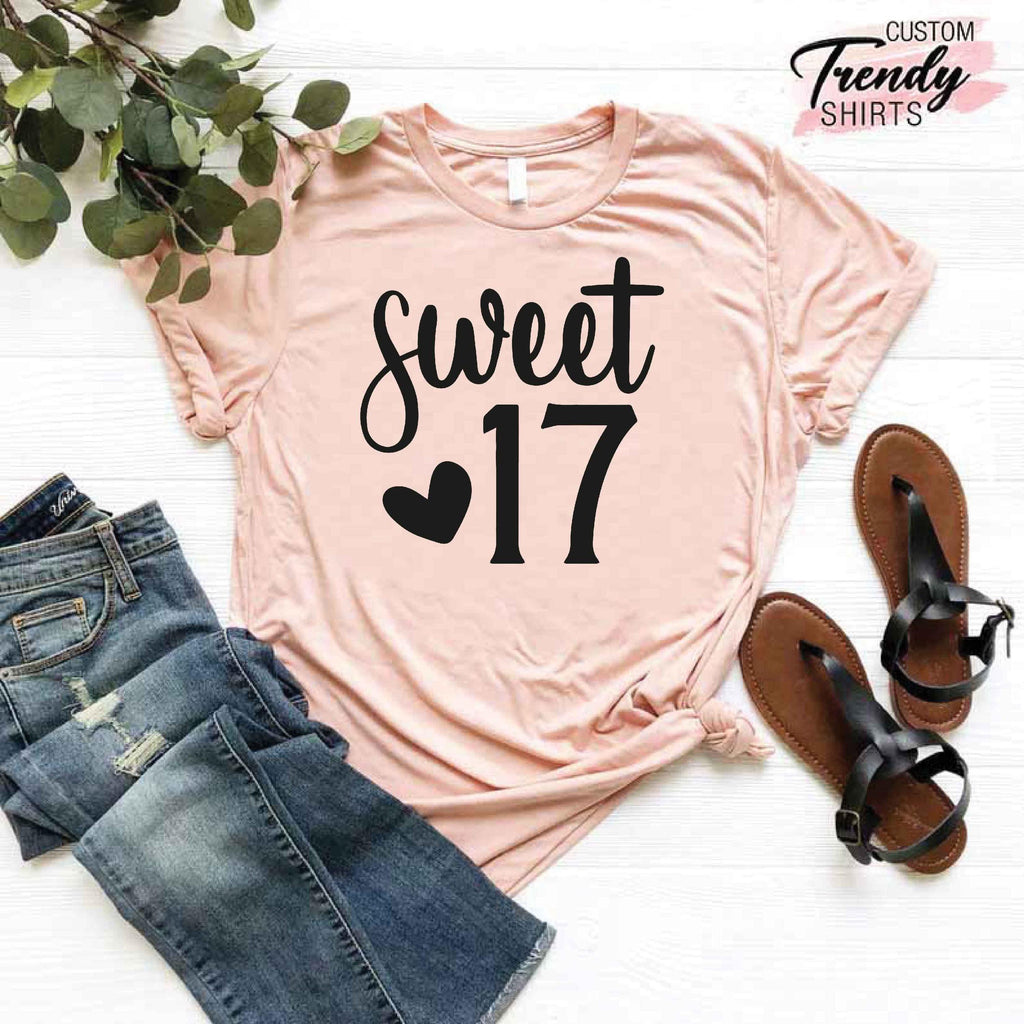 17th Birthday Gifts for Girls, Girls Birthday Shirt, 17th Birthday Shirt, Birthday Shirt for Girls, Birthday Girl Shirt, 17th Birthday Gift