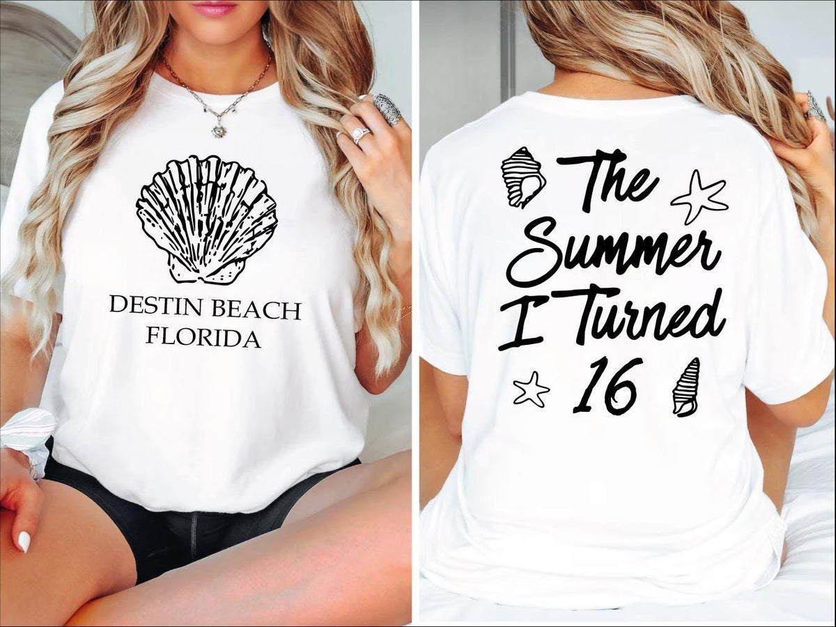 Sweet 16 Summer Vacation Shirt, 16th Birthday Gift for Girls, Beach Trip Birthday Tee, Sixteenth Birthday Party Shirt, Summer Birthday
