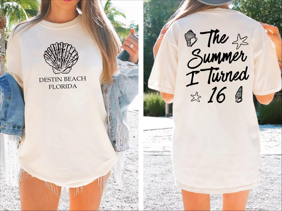 Sweet 16 Summer Vacation Shirt, 16th Birthday Gift for Girls, Beach Trip Birthday Tee, Sixteenth Birthday Party Shirt, Summer Birthday