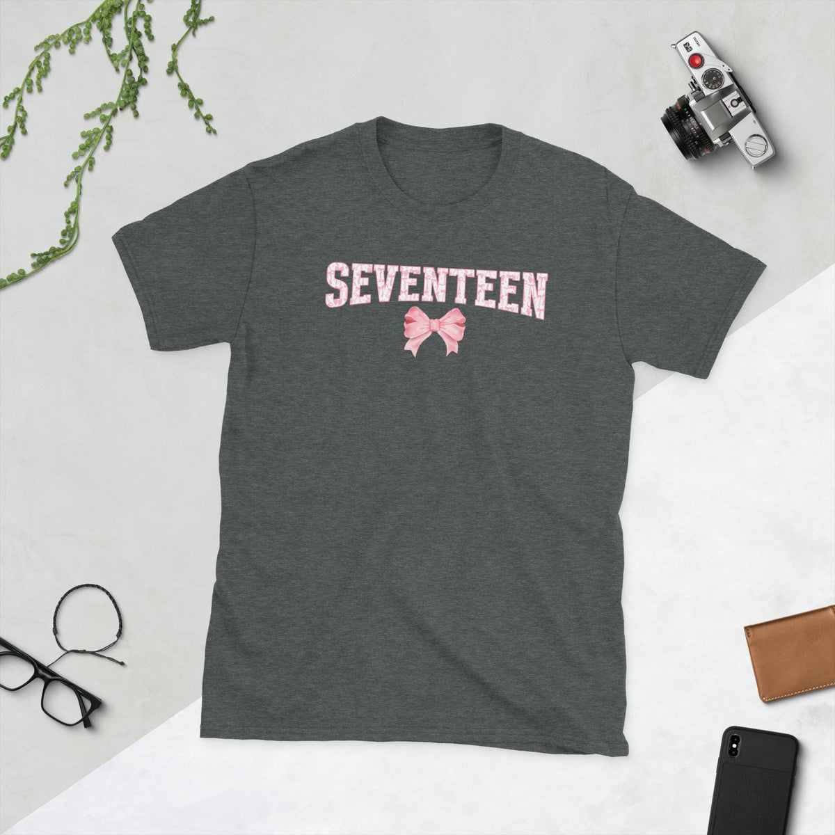 17th Coquette Birthday Seventeen Year Old Bow Unisex T-Shirt