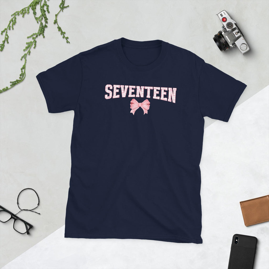 17th Coquette Birthday Seventeen Year Old Bow Unisex T-Shirt