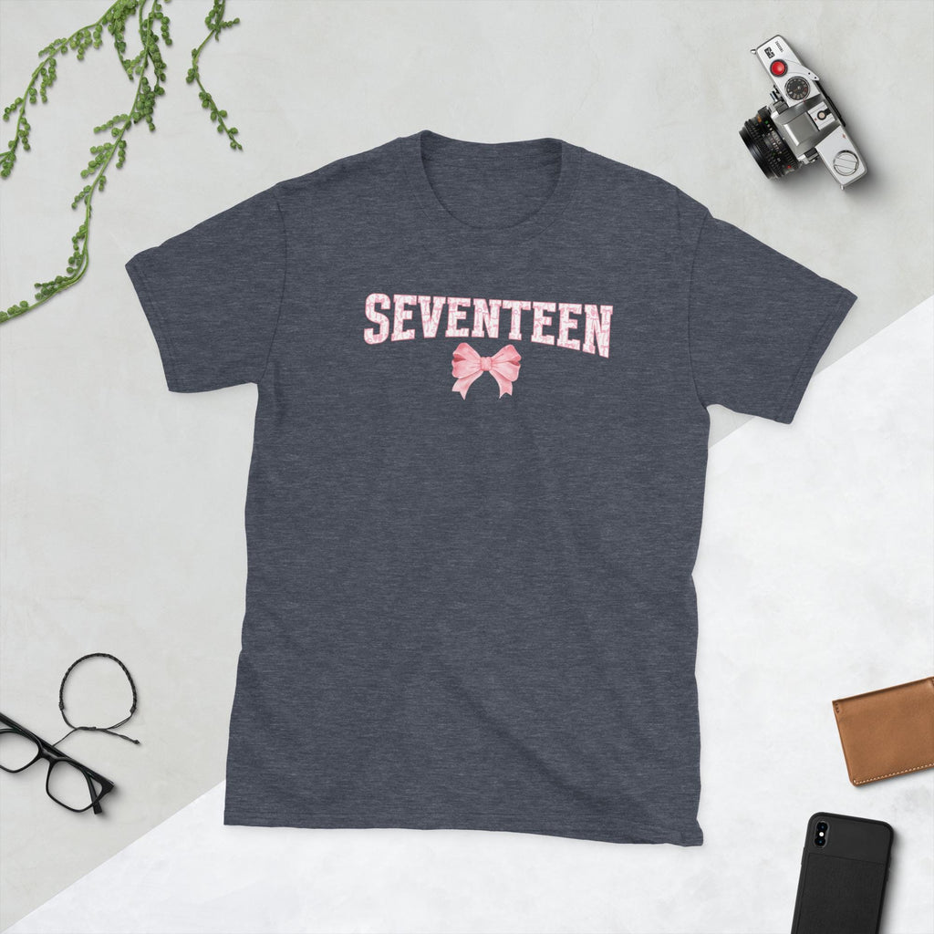 17th Coquette Birthday Seventeen Year Old Bow Unisex T-Shirt