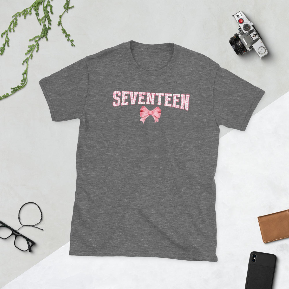 17th Coquette Birthday Seventeen Year Old Bow Unisex T-Shirt