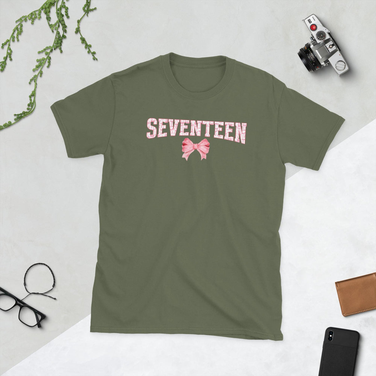 17th Coquette Birthday Seventeen Year Old Bow Unisex T-Shirt