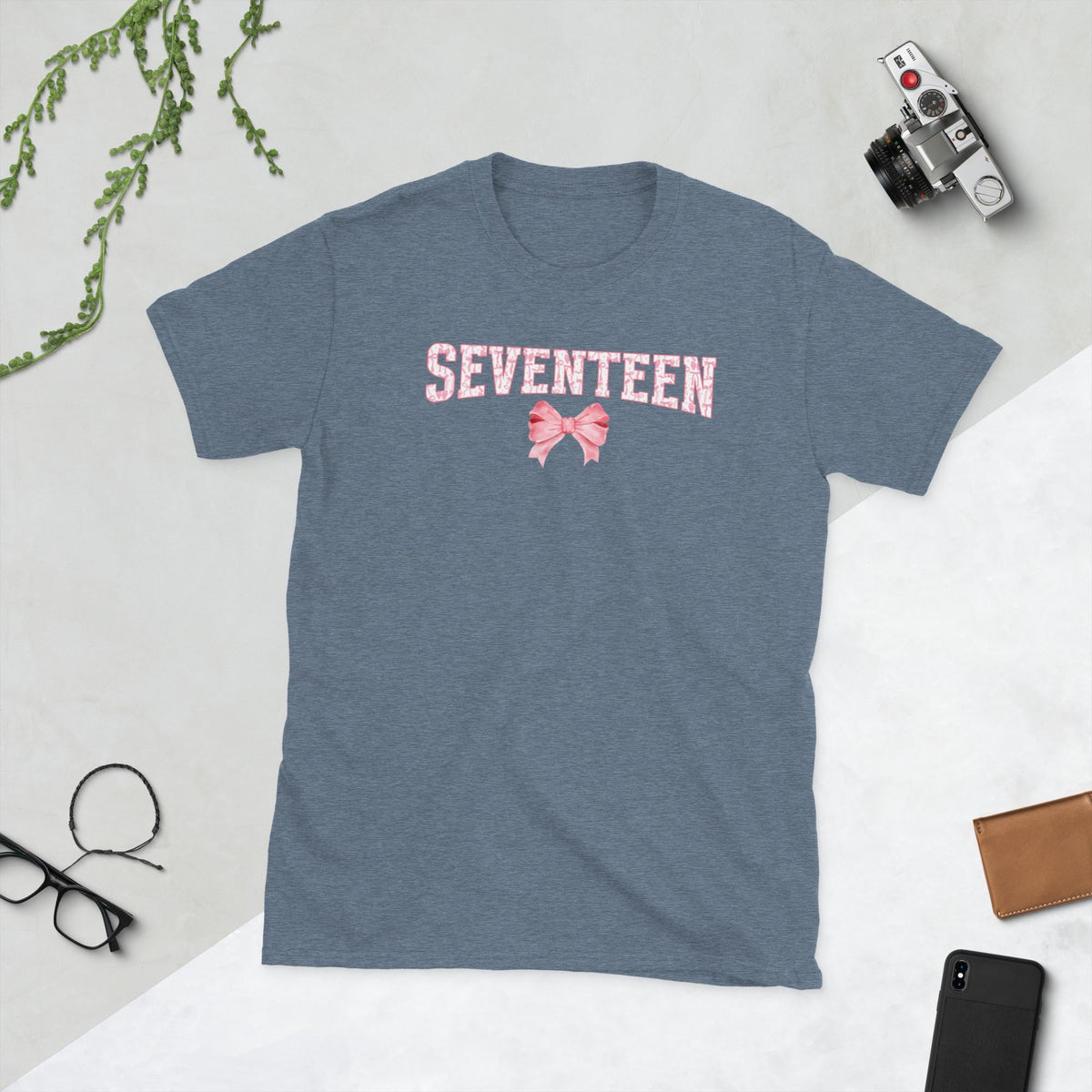 17th Coquette Birthday Seventeen Year Old Bow Unisex T-Shirt