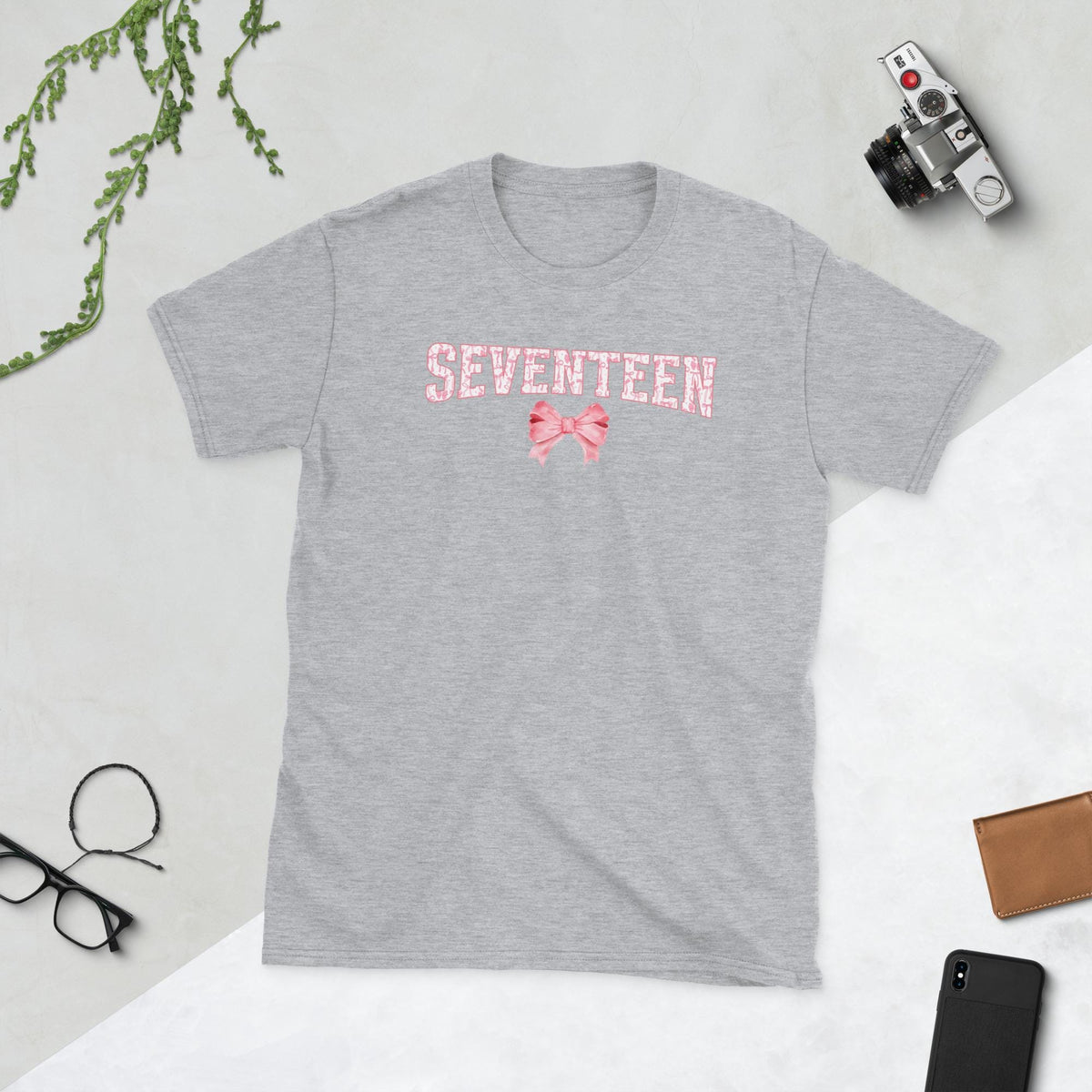 17th Coquette Birthday Seventeen Year Old Bow Unisex T-Shirt