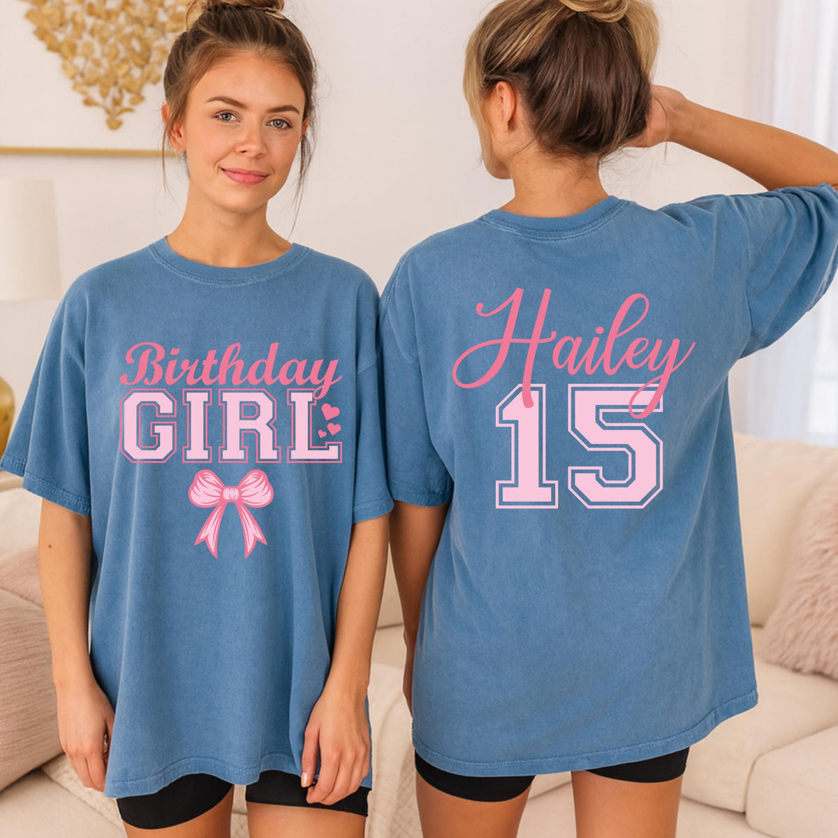 Personalized Birthday Girl Shirt, Custom Name and Age Tee, Birthday Outfit for Her, Comfort Colors Birthday Shirt