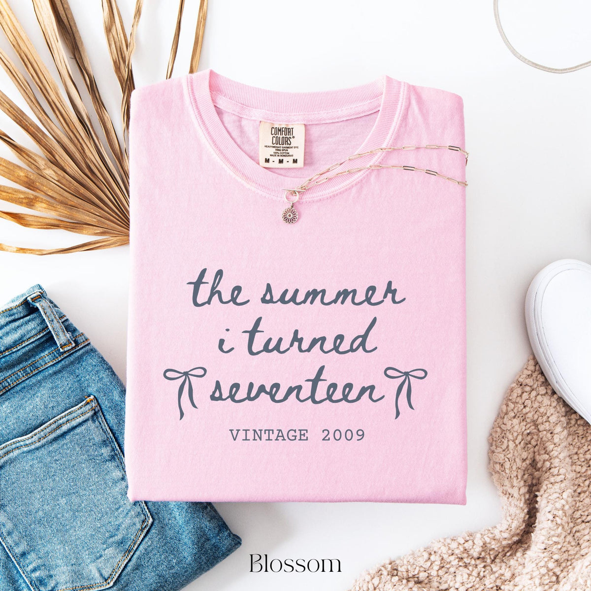 Custom 17th Birthday Shirt Girl, Comfort Colors Summer I Turned 17 Bday Party Tee, 17th Birthday Gift Girls, 17th Birthday Party TShirt