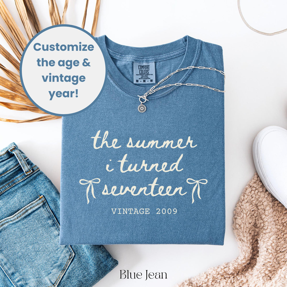 Custom 17th Birthday Shirt Girl, Comfort Colors Summer I Turned 17 Bday Party Tee, 17th Birthday Gift Girls, 17th Birthday Party TShirt