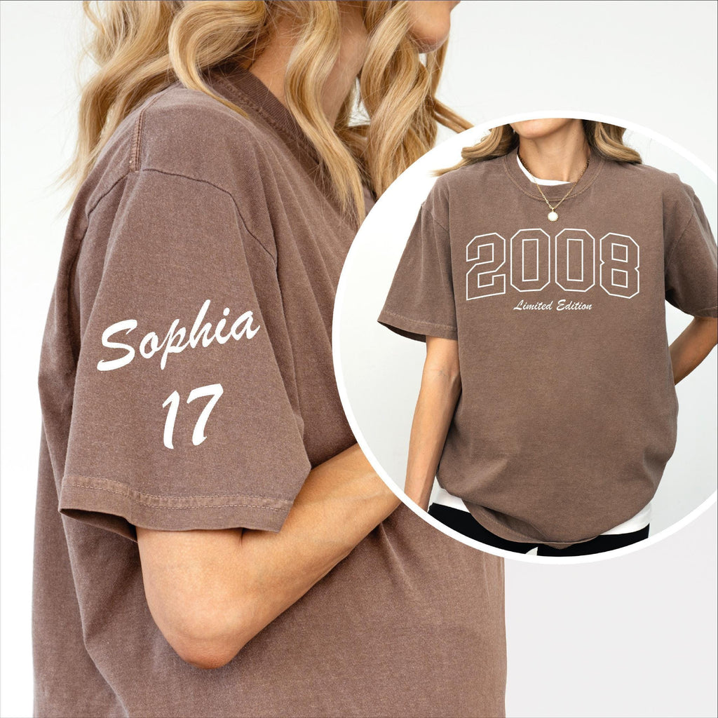 Custom 17th Birthday Shirt, Personalized Age & Year TShirt, Gift for Daughter