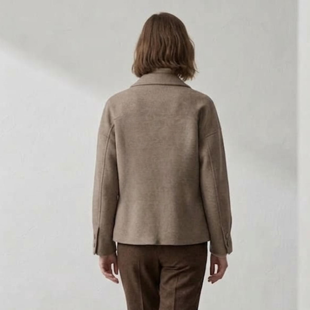 Women's High Street Patchwork Jacket - Casual Autumn Winter Coat