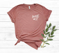 Sweet 17 Minimalist T-Shirt, Sweet Seventeen Pocket Shirt, 17th Birthday Gift For Girls, Birthday Party Shirt, Turning 17 Birthday Gift,