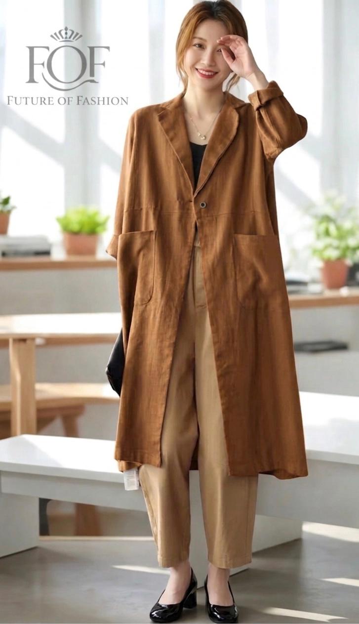 Women's 100% Linen Coat Burgundy ,Linen Cardigan Linen Kimono Long Sleeves Jacket Washed Linen Top Oversized Coat, Long Linen Duster Washed