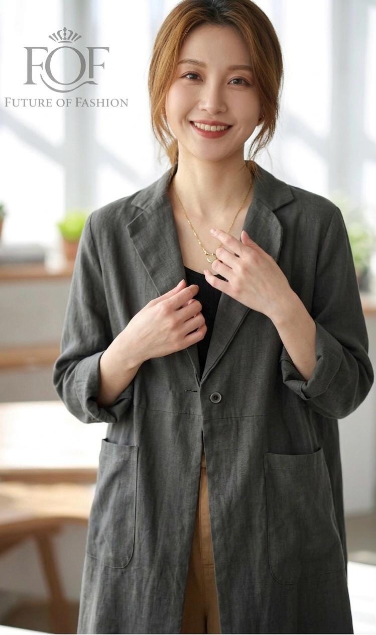 Women's 100% Linen Coat Burgundy ,Linen Cardigan Linen Kimono Long Sleeves Jacket Washed Linen Top Oversized Coat, Long Linen Duster Washed