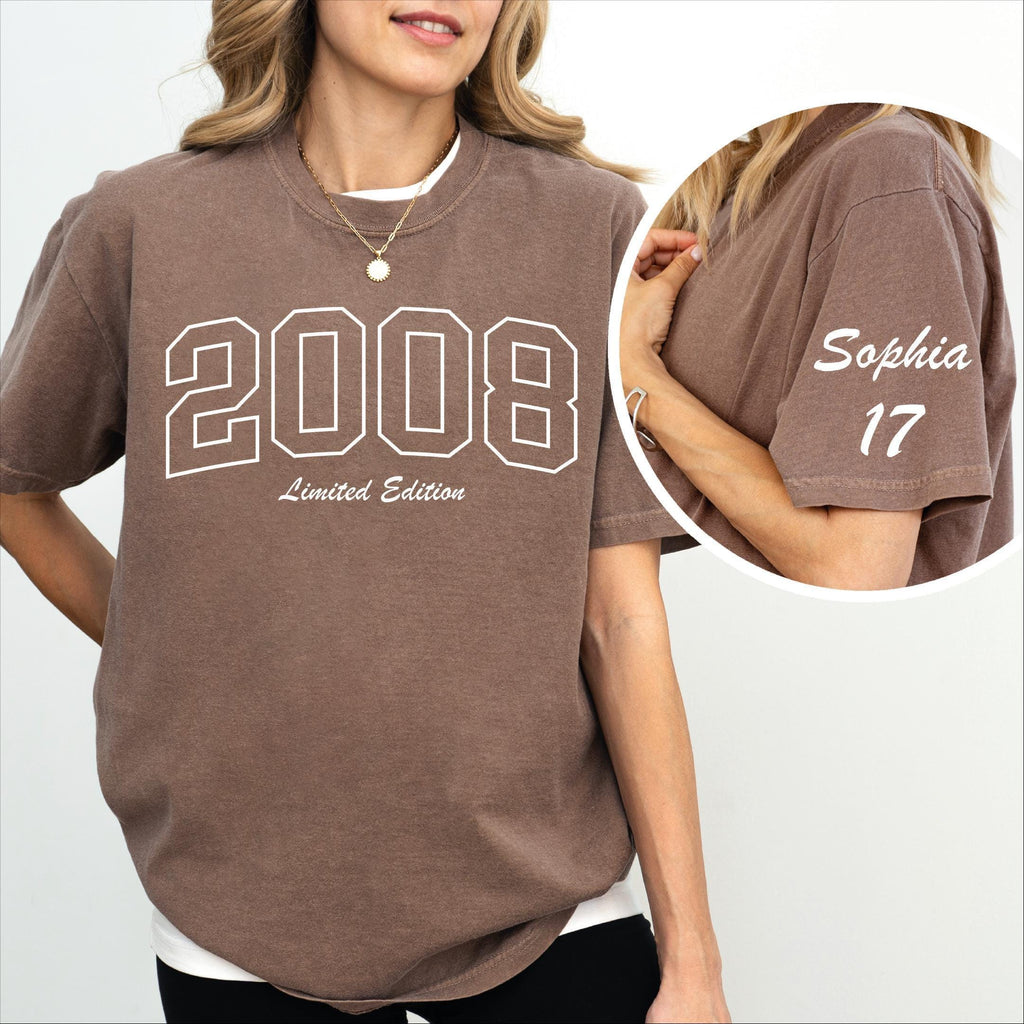Custom 17th Birthday Shirt, Personalized Age & Year TShirt, Gift for Daughter