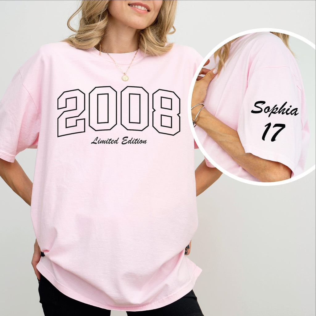 Custom 17th Birthday Shirt, Personalized Age & Year TShirt, Gift for Daughter