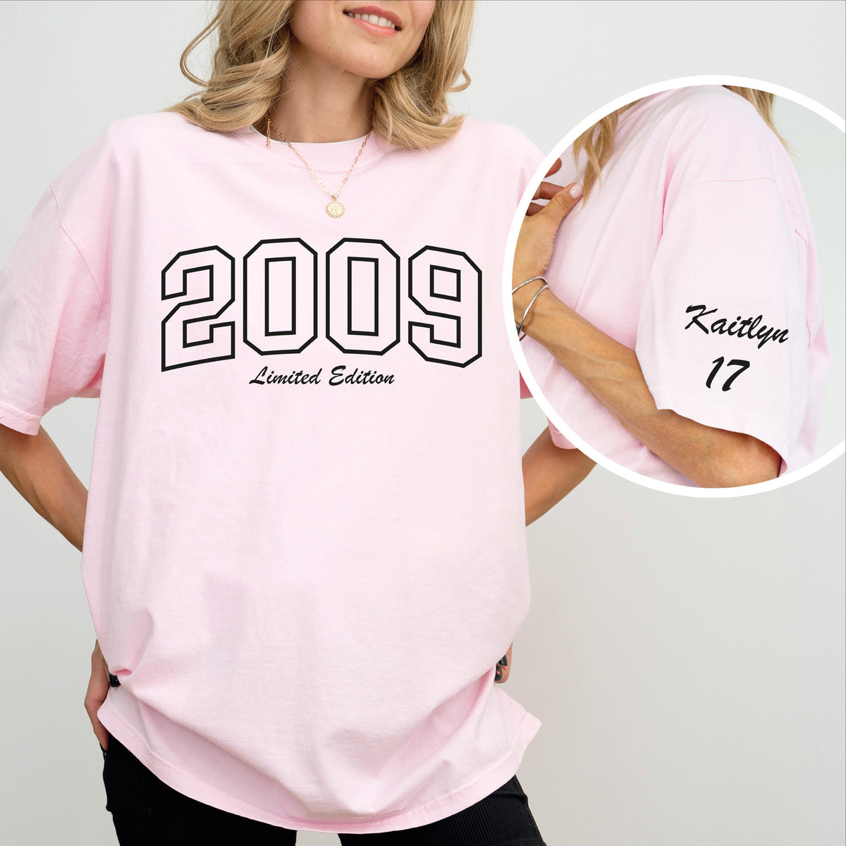 Custom 17th Birthday Gift Girl Shirt, Custom Age & Year Shirt