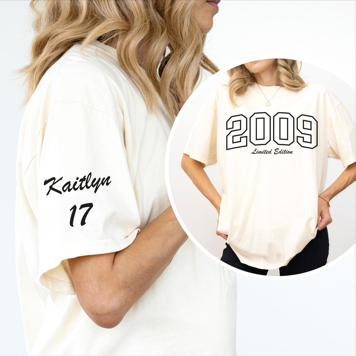 Custom 17th Birthday Gift Girl Shirt, Custom Age & Year Shirt