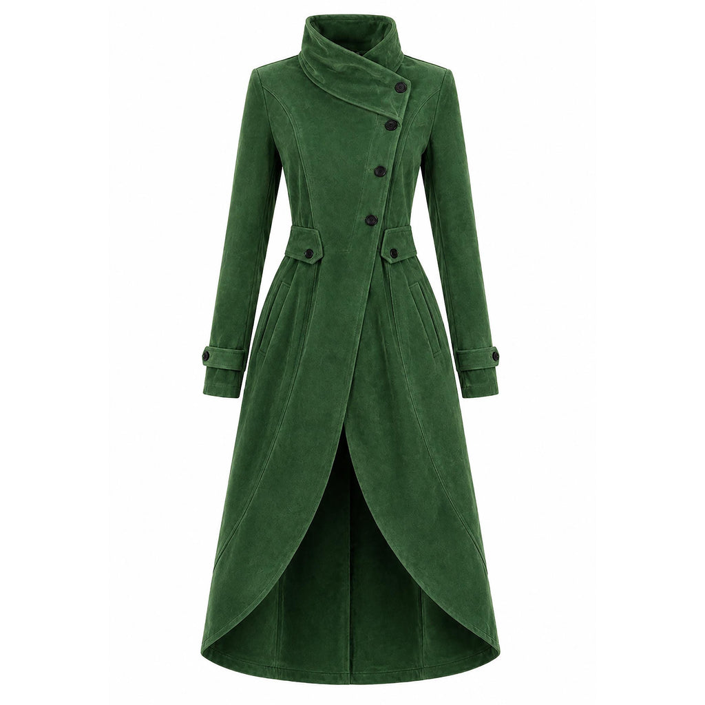 Women's Gothic Victorian Trench, Steampunk Outerwear, Witchy Winter Fashion