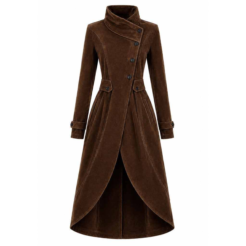 Women's Gothic Victorian Trench, Steampunk Outerwear, Witchy Winter Fashion