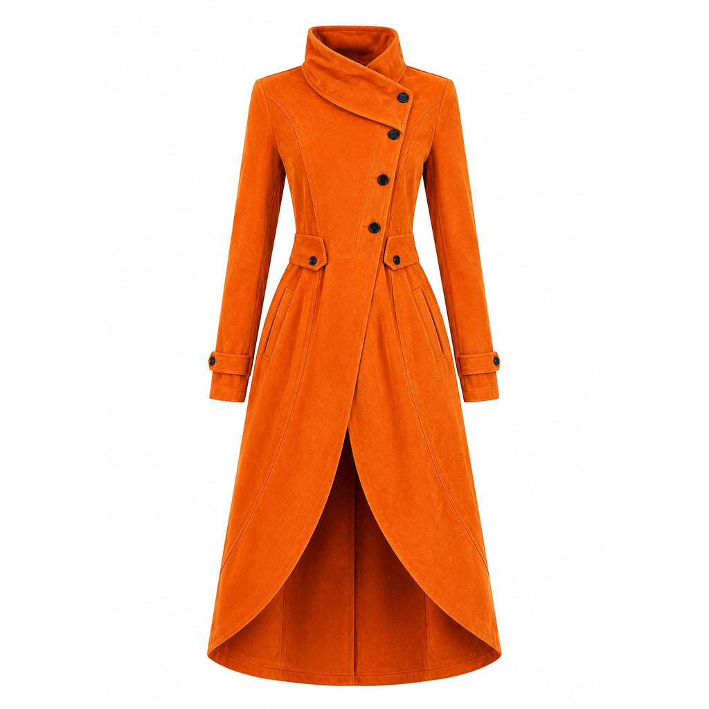 Women's Gothic Victorian Trench, Steampunk Outerwear, Witchy Winter Fashion