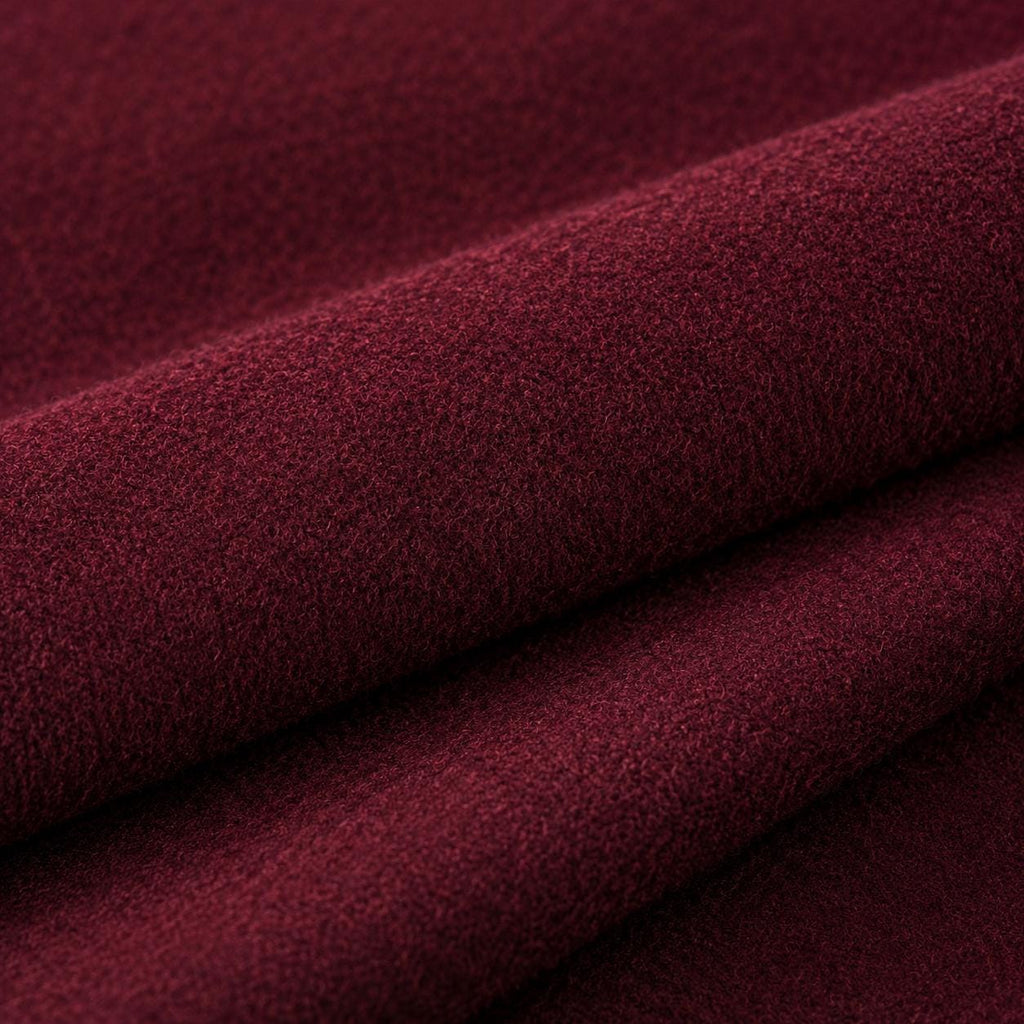 Burgundy Hooded Wool Blend Coat | Elegant Fit Flare Winter Cape Overcoat