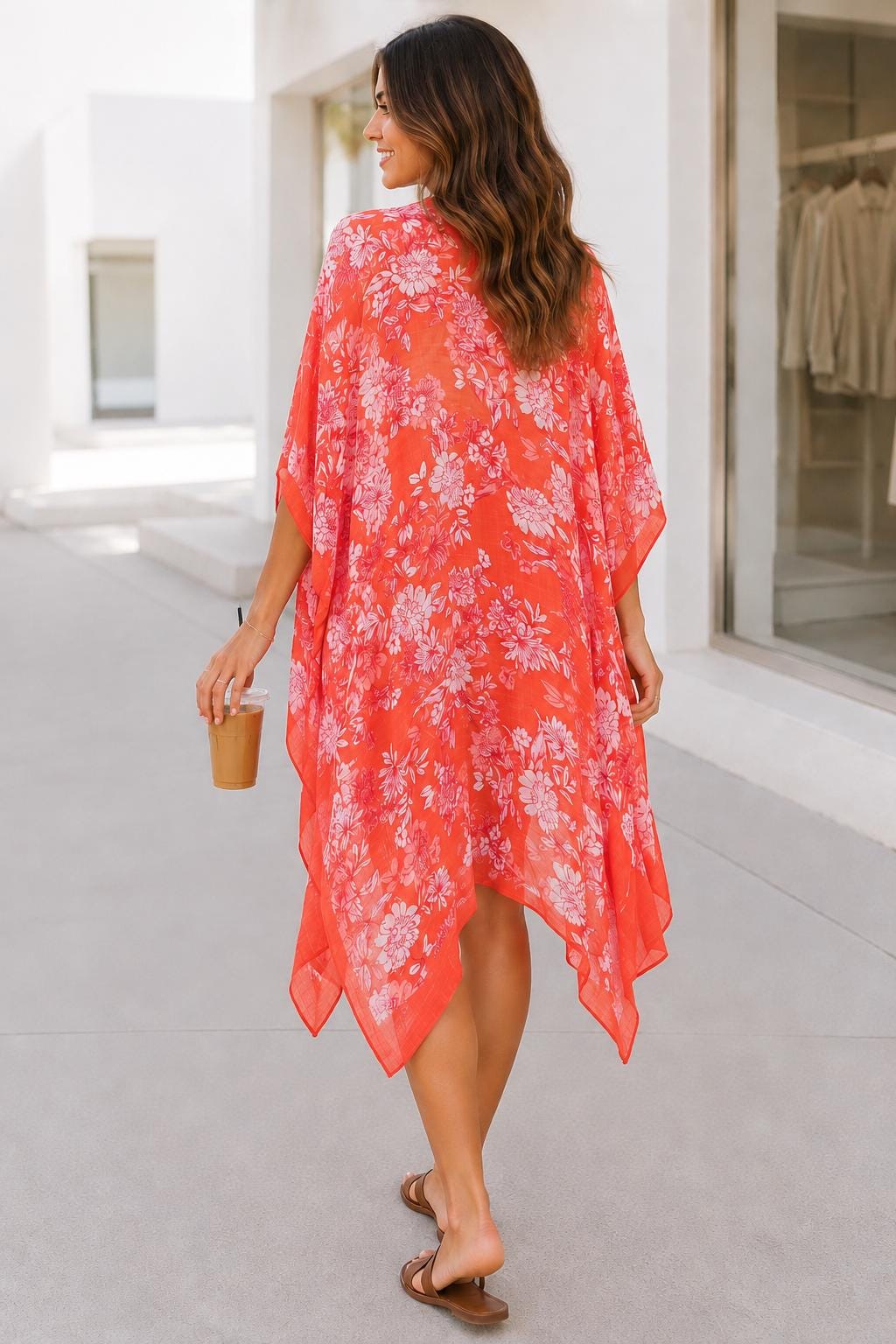 Women's Viscose Boho Festival Paisly Printed Shawl Kimono