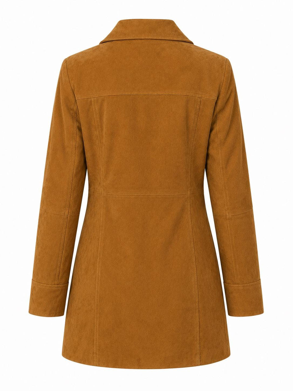 Women's Tan Suede Coat, Brown Suede Jacket, Long Leather Car Coat, Vintage Suede Outerwear, Button Front Jacket, Fall Winter Coat