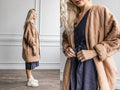Linen Blanket Hoodie: Oversized Warm Coat with Belt